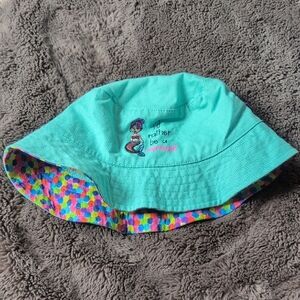 Kids Reversible Turquoise Mermaid Bucket Hat